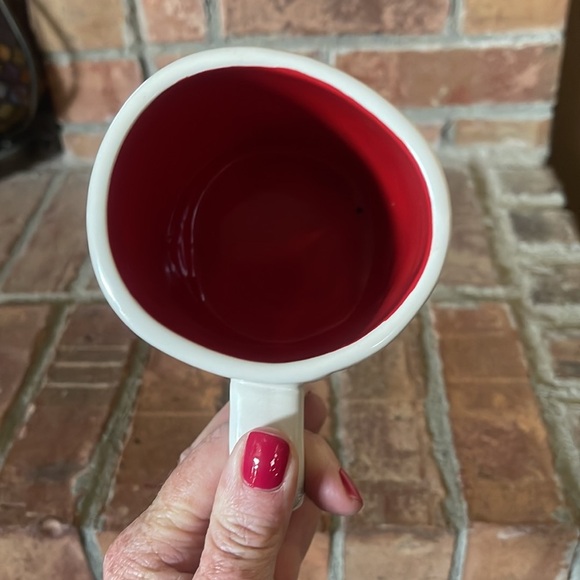 Rae Dunn Red HO HO HO White SANTA'S HELPER Ceramic Mugs Set of 2 - Picture 4 of 4